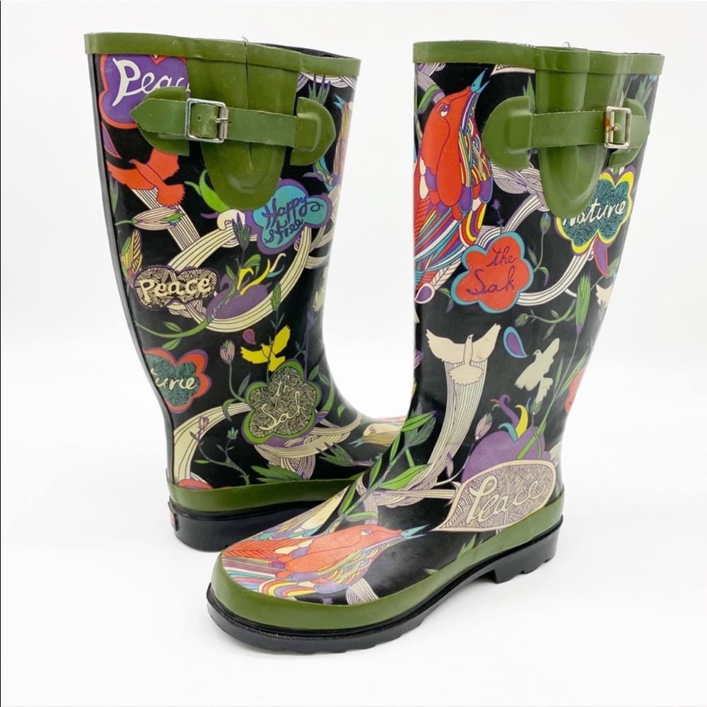 Sakroots Artist Peace Boot Nature Rain Boot